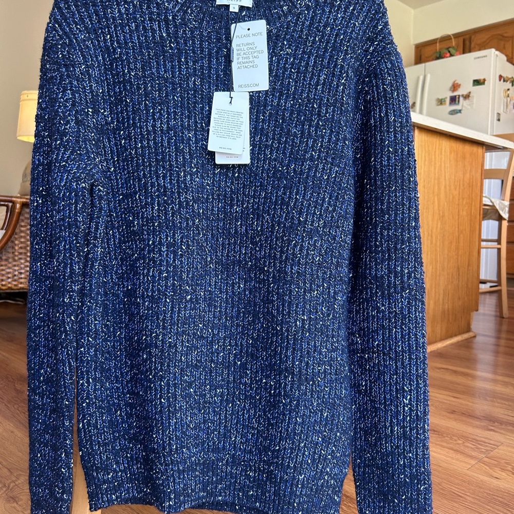 Reiss holiday thick blue sweater
